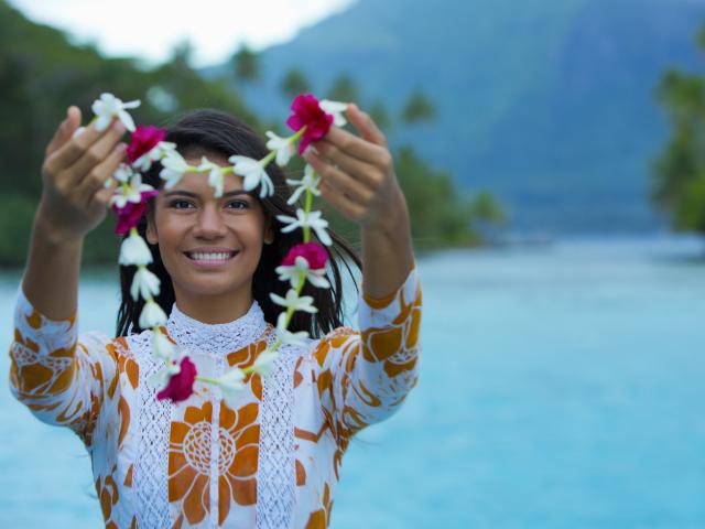 Accueil polynésien à Bora Bora © Tahiti Tourisme