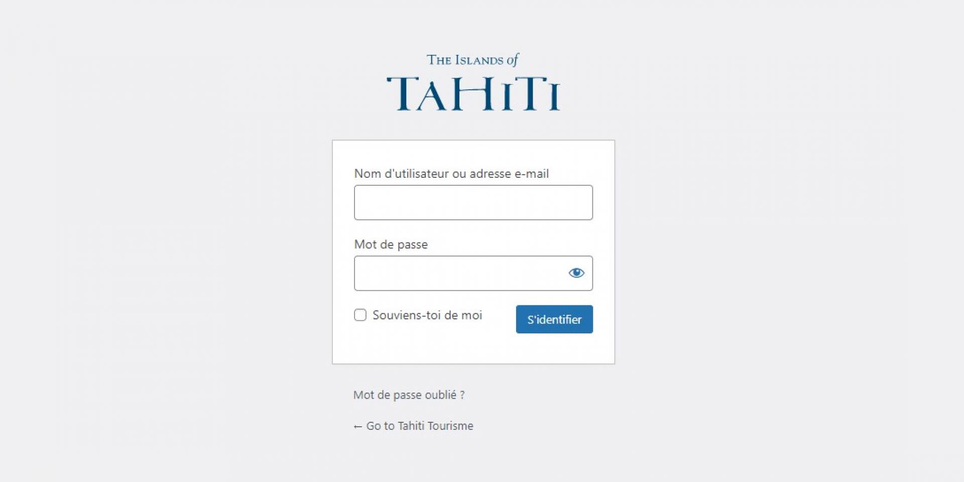 Pro Account with Tahiti Tourisme