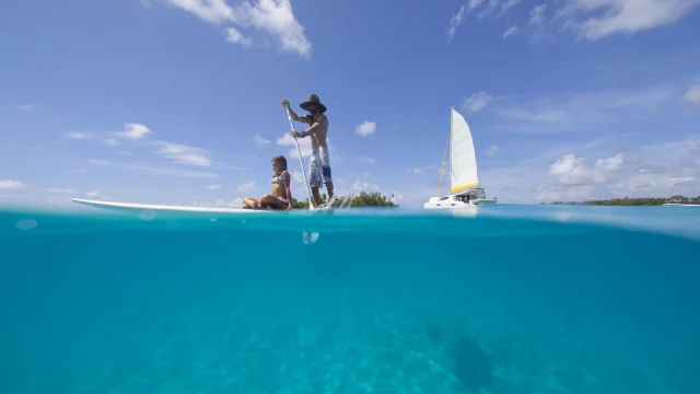 Paddle Sur Le Lagon De Taha'a - Tahiti Tourisme © Grégoire Le Bacon