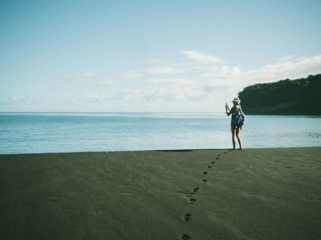 Black Sand Beach at Tahara'a - Tahiti Tourisme © Myles Mcguinness