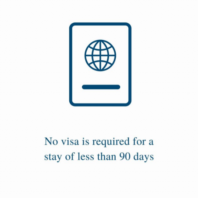 No Visa Is Required For A Stay Of Less Than 90 Days EN