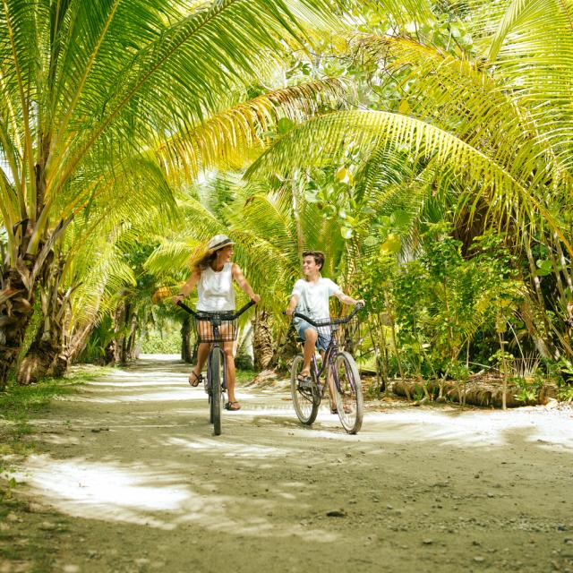 Famille à vélo