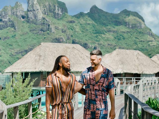 LGBT+ couple in Bora Bora