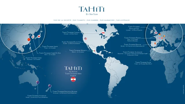 Représentations de Tahiti Tourisme à travers le monde