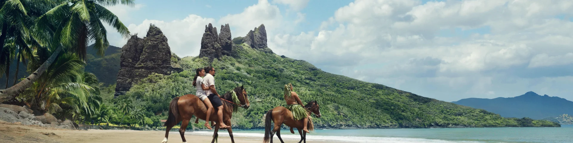 Nuku Hiva Horses On The Beach